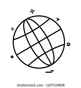 Globe icon design vector 