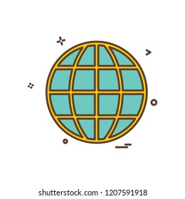 Globe icon design vector
