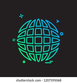 Globe icon design vector