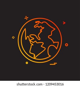 Globe icon design vector