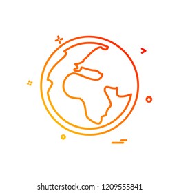 Globe icon design vector