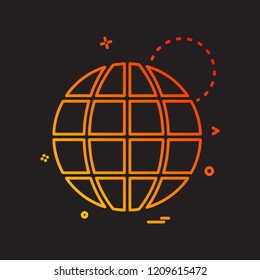 Globe icon design vector