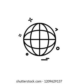 Globe icon design vector