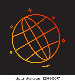 Globe icon design vector 