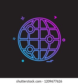Globe icon design vector
