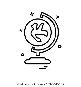 Globe icon design vector