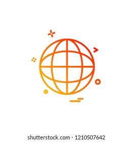 Globe icon design vector