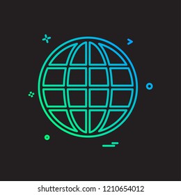 Globe icon design vector