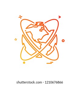 Globe icon design vector
