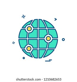 Globe icon design vector