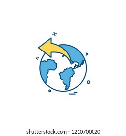 Globe icon design vector