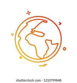 Globe icon design vector 