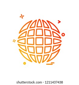 Globe icon design vector