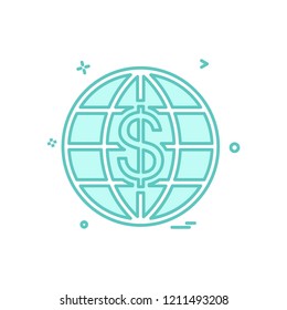 Globe icon design vector