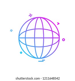 Globe icon design vector