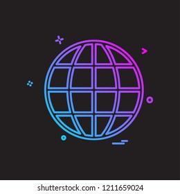 Globe icon design vector