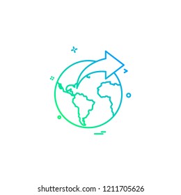 Globe icon design vector