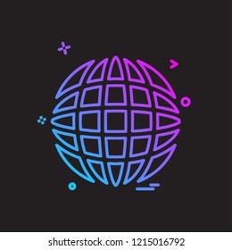 Globe icon design vector
