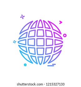 Globe icon design vector