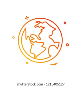 Globe icon design vector