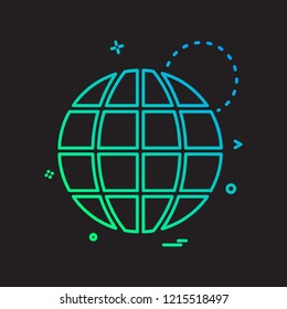 Globe icon design vector