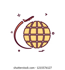Globe icon design vector