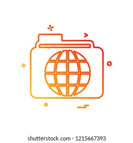 Globe icon design vector