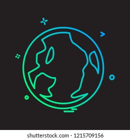 Globe icon design vector 