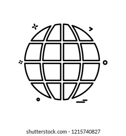 Globe icon design vector