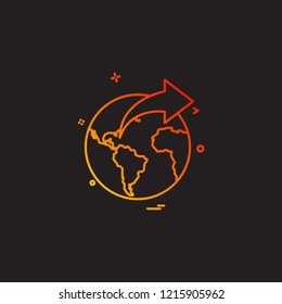 Globe icon design vector