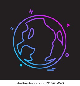 Globe icon design vector 