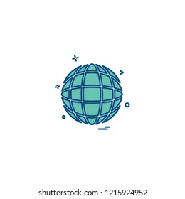 Globe icon design vector 