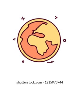 Globe icon design vector