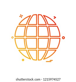 Globe icon design vector
