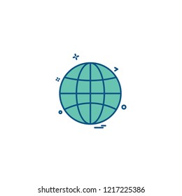 Globe icon design vector