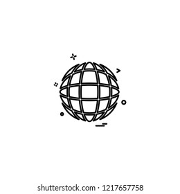 Globe icon design vector 