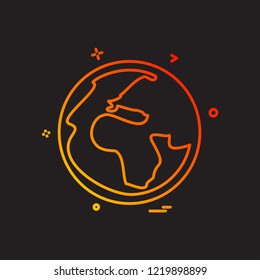 Globe icon design vector