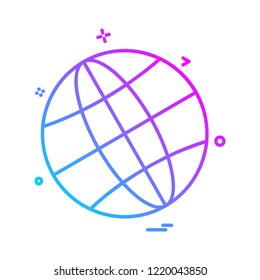 Globe icon design vector 