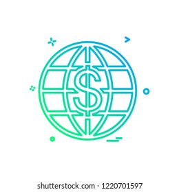 Globe icon design vector