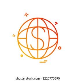 Globe icon design vector