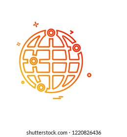 Globe icon design vector 