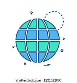 Globe icon design vector