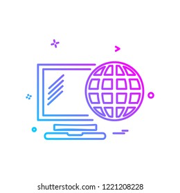 Globe icon design vector