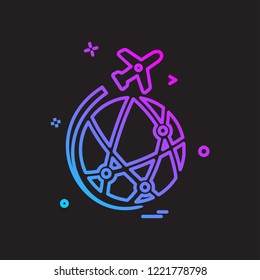 Globe icon design vector