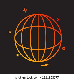 Globe icon design vector 
