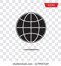 Globe icon design vector isolated  on white background.