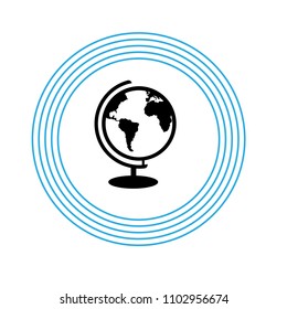 globe icon. designed for schools, high schools, educational institutes and signatures