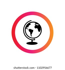 globe icon. designed for schools, high schools, educational institutes and signatures