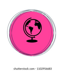 globe icon. designed for schools, high schools, educational institutes and signatures