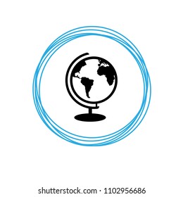 globe icon. designed for schools, high schools, educational institutes and signatures